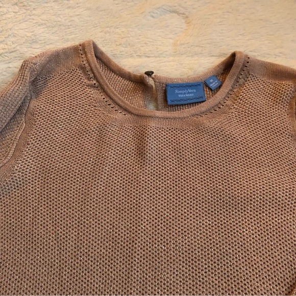 SimplyVera Vera Wang Blush Sparkle Tunic Sweater - Picture 3 of 6